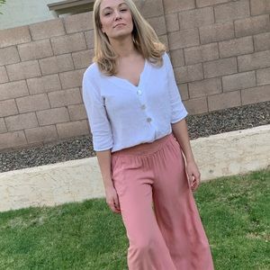 White Italian Linen Blouse